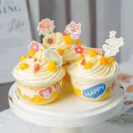 PPF - (10 Pcs) 250ml/360ml/500ml U-Shape Plastic Cup Dessert Pudding Jelly Cake Cup Box Milk Tea Cup