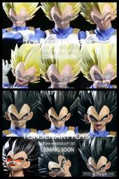 現貨 唐森 Tonsen art  toys 達爾頭雕 超級賽亞人 貝吉塔 shf 專用 改造 頭 非 著魔 破壞