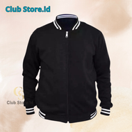 Jacket Varsity Baseball Polos Kancing Pria Wanita Cotton Fleece Premium