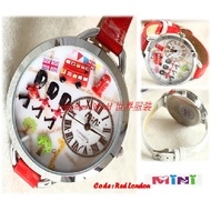 M:N: 3D Miniature watch (Red London)100% genuine Korean M:N: branded watch