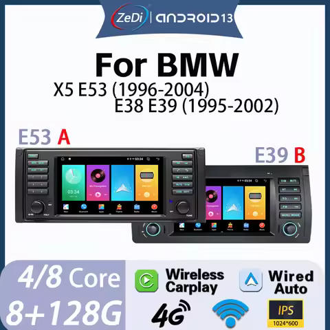 FOr BMWX5 E53(1996-2004)E38 E39(1995-2002) Carplay DSP IPS Android 13 8Core GPS Car Player RDS Radio