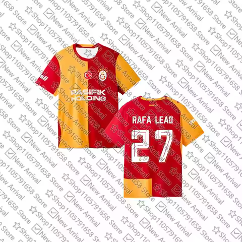 2026-27 Rafael Leão #27 Victor Osimhen #45 Breathable Men's T-shirt Galatasaray Football Home Away J