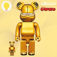 gachabox Bearbrick Garfield Gold Chrome 1 + 4-Be @ rbrick Medicom Toy Figure