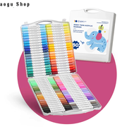 ENMY Dual Tip Acrylic Marker Pen Set for Art Drawing and DIY 80 Colors Soft and Fine Brush Perfect f