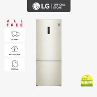 LG Bottom Freezer Refrigerator GB-B4624SE 462L | Smart Inverter Compressor™ | Beige