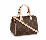 กระเป๋าถือ Louis Vuitton NANO SPEEDY แท้100% กระเป๋าสะพาย LV กระเป๋าถือ คลาสสิก