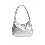 Adidas Women's Puffy Satin Mini Shoulder Bag - Silver Met