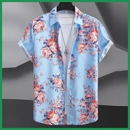 ⚕ ⭐ ✝ Stylish damit na may bulaklak na print para sa mga lalaki, maong na maong pang-summer para sa