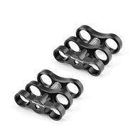 JUKI ตัวยึดถาดรองมือจับอะลูมิเนียมดำน้ำ Gopro Tg6 Nauticam ที่จับโครงครอบกล้องใต้น้ำแบบ Dual Ball