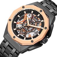 Jam tangan pria Belleda 9476 Rantai Stainless Mesin Otomatis Original Anti Air