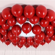 20pcs 10inch ruby red color latex balloons red black helium ballon wedding birthday party decoration