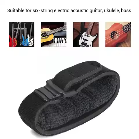 Miwayer 1PCS Guitar String Mute Dampener, Adjustable Bass Mute Silencer, Guitar String Cover Belt, F