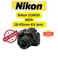 Nikon D3400 with 18-55mm kit lens (Used) Good Condition