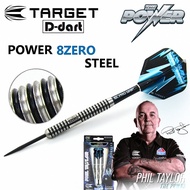 TARGET STEEL TIP DARTS - 24G/25G/26G PHIL TAYLOR POWER 8ZERO 80% TUNGSTEN DART SET