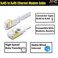RJ45 to RJ45 Ethernet Modem Cable unshielded CAT5E Patch 8 pin BLACK 1M
