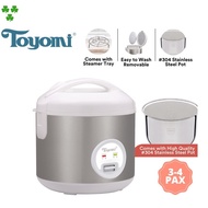 Toyomi 0.8L Electric Rice Cooker &amp; Warmer with Stainless Steel Inner Pot RC 801SS