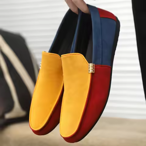 Men Loafers Men Casual Shoes Breathable Loafers Sneakers Fashion Comfortable Flat Handmade Retro Lei