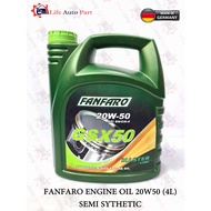 FANFARO 20W-50 ENGINE OIL 20W50 SEMI SYNTHETIC (4L) -MADE IN GERMANY