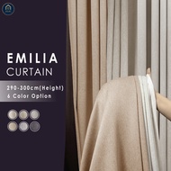 SCS.MY Emilia Mix Designer 99% Blackout Curtain Soft Touch Modern Luxury Langsir Tingkap Hook Eyelet