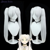 Frieren Wig Anime Frieren: Beyond Journey's End Cosplay Wig Heat Resistant Double Ponytail Silver Gr