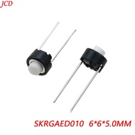 【♚】10/50/100PCS SKRGAED010 ALPS Tact Switch 6*6*5 White Black Touch Switch 6*6*5mm DIP Tactile Push 
