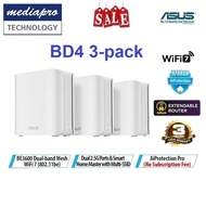 ASUS ZenWiFi BD4 3-pack (White color) BE3600 WiFi 7 Router, Dual 2.5G Port - 3 Yr Asus Singapore War