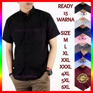 KEMEJA HEM Men's Plain Shirts Casual Shirts Men's Shirts Short Shirts Shirts Shirts Jumbo Shirts XXL