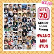 SET of 70 Hwang Min Hyun sealed stickers - Cut out - 4x4cm stickers with beautiful Hwang Min Hyun im