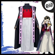 【Ready Stock🇲🇾】Demon Doma Douma Cosplay Costume Wig Fan Sets Kimetsu No Yaiba Outfit Halloween Anime