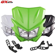 Motorcycle Headlight Headlamp 12V H4 35W Head Light For KAWASAKI KLX 110 125 150 230 250 300 450R CR