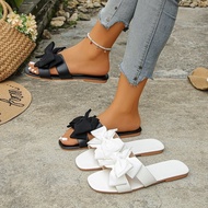 Flat Fashion Slippers - Ladies Plus Size 42