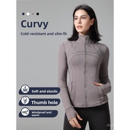 Define Yoga Jacket  Breathable Running Fitness Stand Collar Tight Sports Yoga Jacket