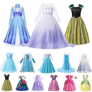 store Disney Frozen 2 Costume for Girls Princess Dress Kids Anna Elsa Cosplay Clothing Wednesday Pea