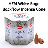 HEM - Backflow Incense Cones White Sage 40 cones
