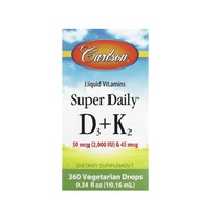 Carlson Liquids Vitamins Super Daily D3 K2 2000 IU (10,16 ml)