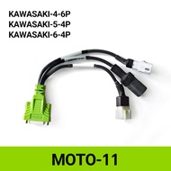 MOTO-11 3IN1 Motorcycle Diagnostic Cable For Kawasaki-4 6PIN For Kawasaki-5 4PIN For Kawasaki-6 4PIN