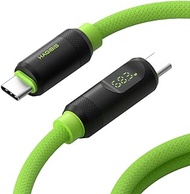 Hagibis USB 4 Cable, 3.3ft Silicone USB C 240W Fast Charging Cable with 8K@60Hz 40Gbps Data Transfer Thunderbolt 4/3 Video Cord for iPhone 15/15 Pro Max, iPad, MacBook (LED Display, Braided)