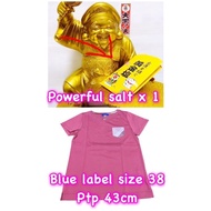 BL19) Blue Label t-shirt and Powerful Salt Charm from Japan temple