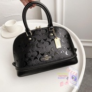 TAS COACH Mini Sierra Signature Debossed Black ORIGINAL COACH 55450