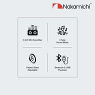 Nakamichi Soundstation Venus Bluetooth Speaker Amplifier AMP Mini Soundbar