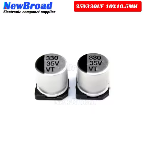 10PCS SMD Aluminum Electrolytic Capacitor 35V330UF 10*10.5MM 330UF35V 35V 330UF