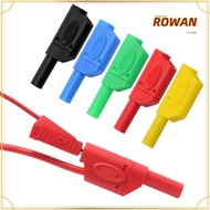 ROWANSG Banana Plug Connector, Black Red 4MM Banana Plug, DIY Stackable Banana Plug Wire Solder Insu
