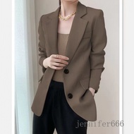 [blazer/suit] Autumn New Style Korean Temperament Fashion suit Brown Jacket