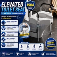 🏅Elevated Toilet Seat Adjustable Raised Toilet Seat With Arms Support For Elderly Pregnant Women