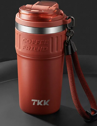 TKK | แก้วน้ำกันความร้อนพร้อมหลอดดูดและพื้นในแบบเซรามิก