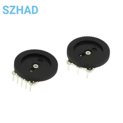 10PCS1K/5K/10K/20K/50K/100K/500K B102 Gear Dial Potentiometer Single Potentiometers 3Pin 5Pin For Ra