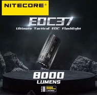 Nitecore EDC37 ไฟฉาย 8000LM USB-C ชาร์จ Fast CHARGING ไฟฉายยุทธวิธี EDC ไฟฉายแบตเตอรี่ 8000mAh ในตัว
