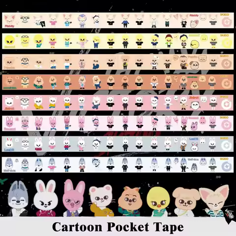 SKZOO Stray Kids cartoon characters and paper tape stickers Felix cute stickers account mobile phone
