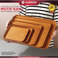 Wooden Pattern Rectangular Tray Rectangular Tray/ Tray/ Good Quality Polypropylene Plastic Material 