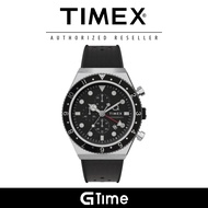 [Official Warranty] Timex TMTW2V70000UJ Women's Q Timex Three Time Zone Chronograph Silicone Watch